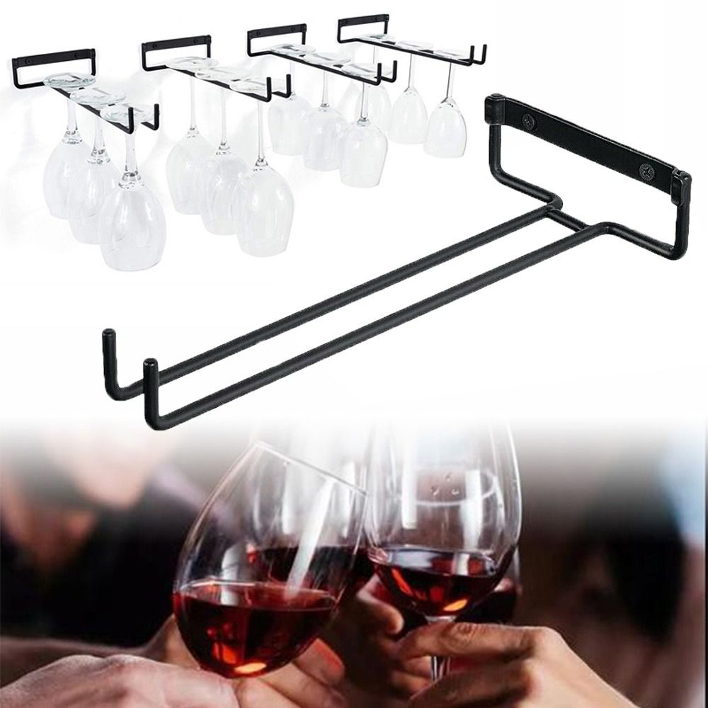Home Bar Setup - Wall Mounted Stemware Holder Kitchen Wine