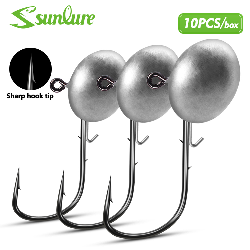 Jigger Double Sided - Sunlure 10PCS/Box Oval Lead Jig Head