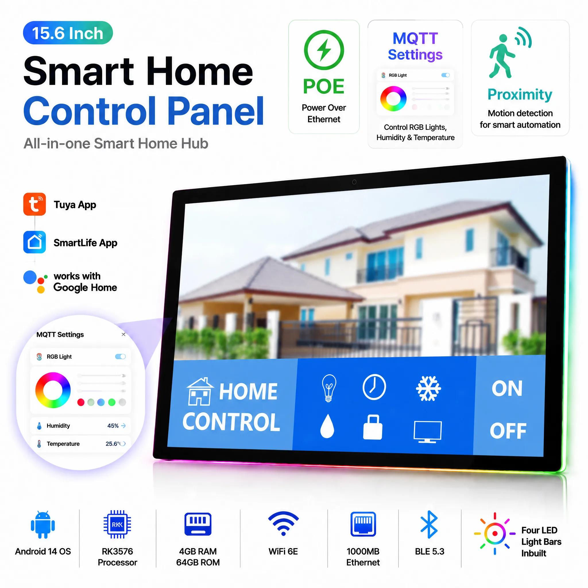 Home Bar Android - 15.6 Inch Inwall Smart Home Tablet