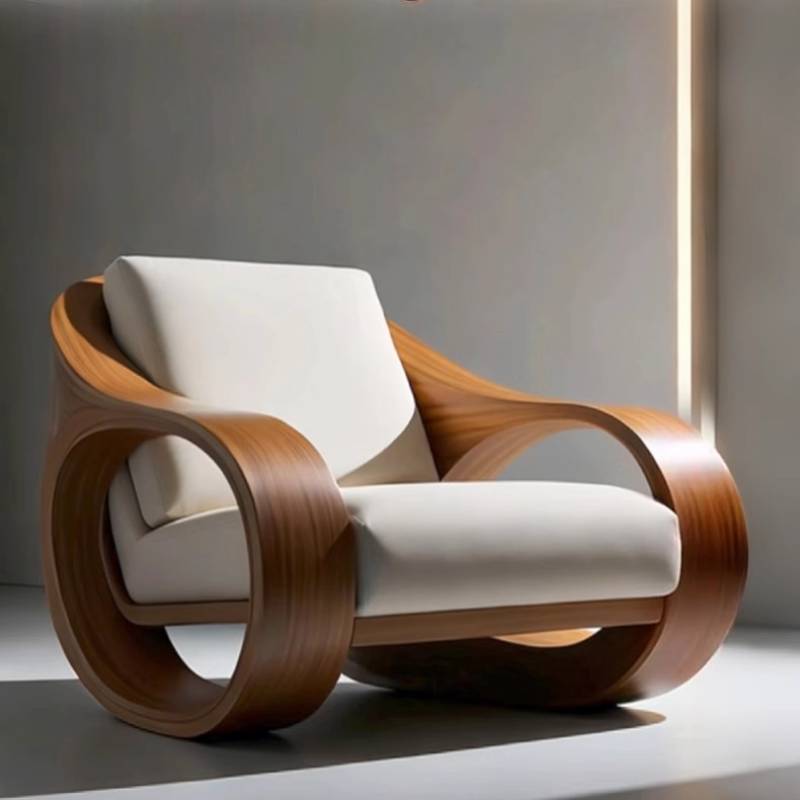 Home Barcelona - Lazy Wooden Living Room Chairs Nordic