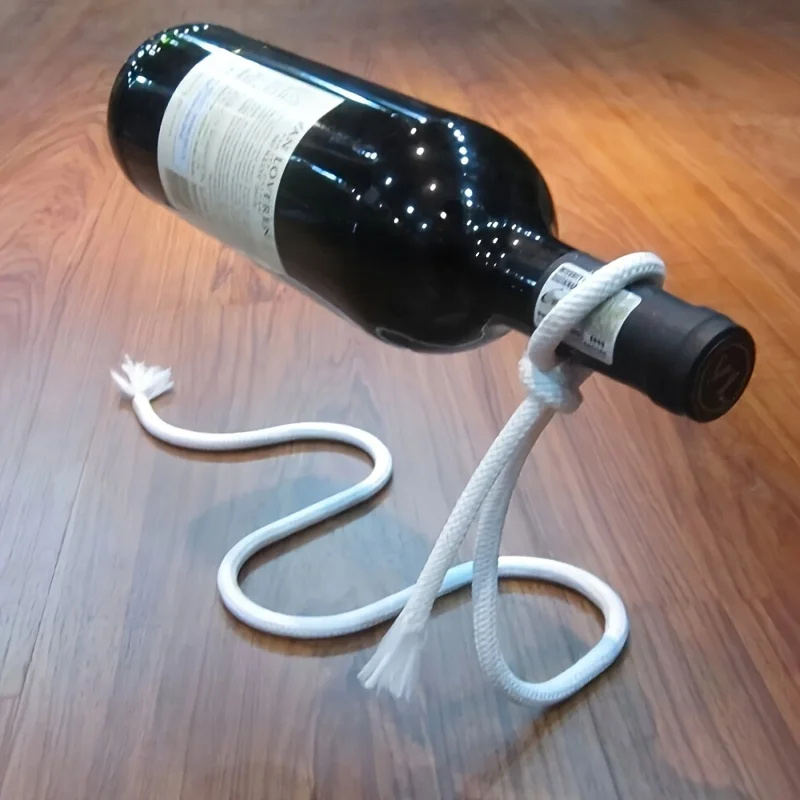 Home Bar Setup - Creative Wine Bottle Rack Personality Rope