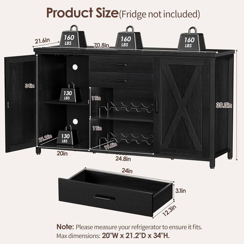 Large Coee Bar Cabinet with 2  - Home Bar And Cabinet recension och pris