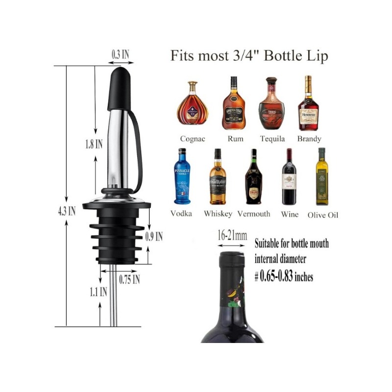 Liquor Pour Spout for Bottles, - Speed Pourer Cap recension och pris