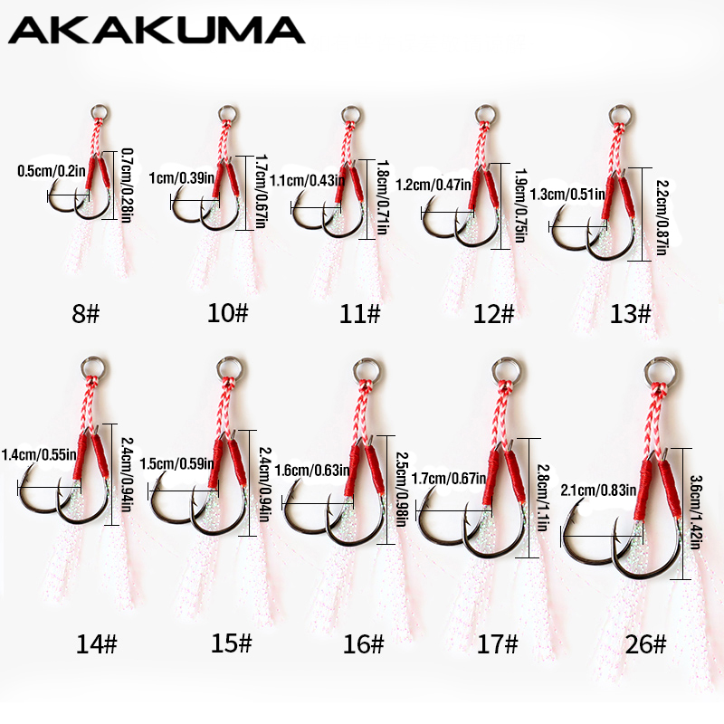 10Pcs Fishing Hooks Single Hoo - Jigger Double Sided recension och pris