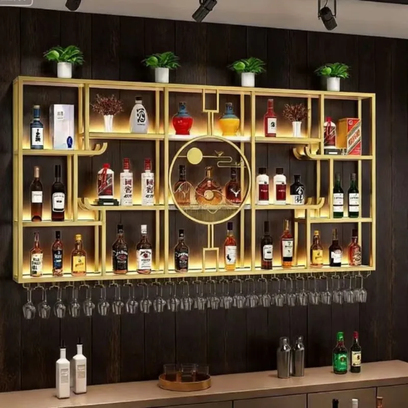Industrial Wrought Iron Wall M - Home Bar And Cabinet recension och pris