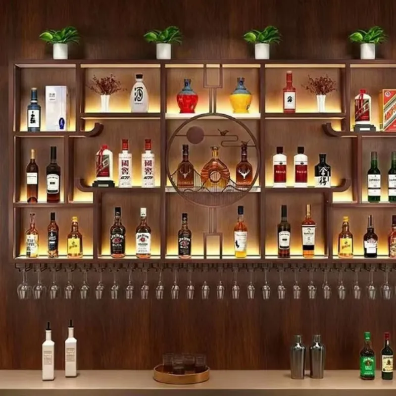 Industrial Wrought Iron Wall M - Home Bar And Cabinet recension och pris