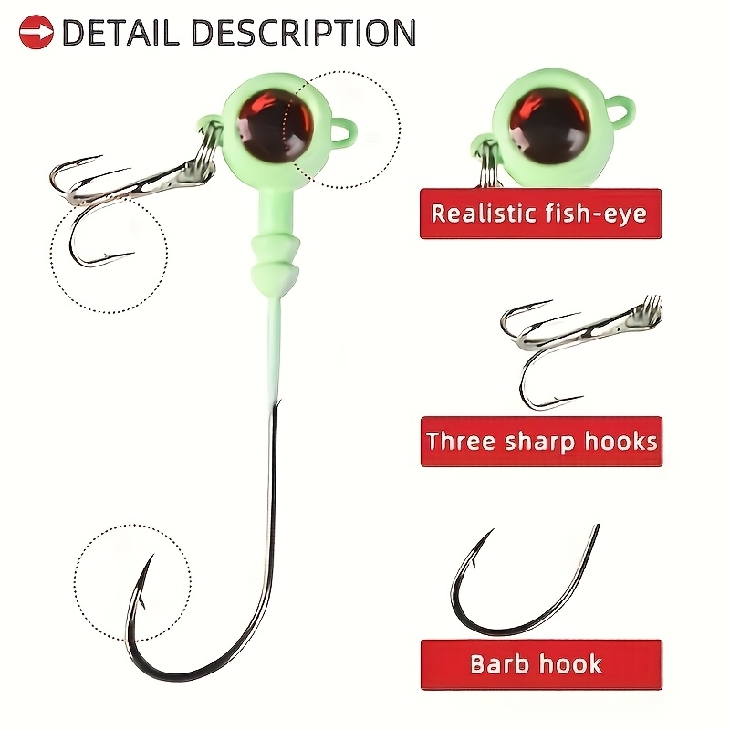 5pcs   Double-Hook Jig Heads,  - Jigger Double Sided recension och pris