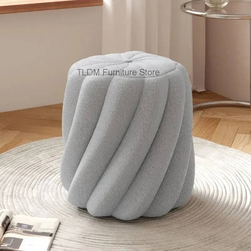Lamb Wool Pleated Round Stool  - Home Barcelona recension och pris
