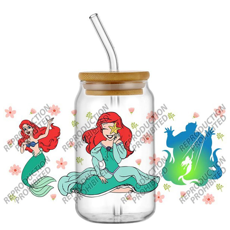 Popular Retro Cartoon Mermaid  - Old Fashioned Glass recension och pris