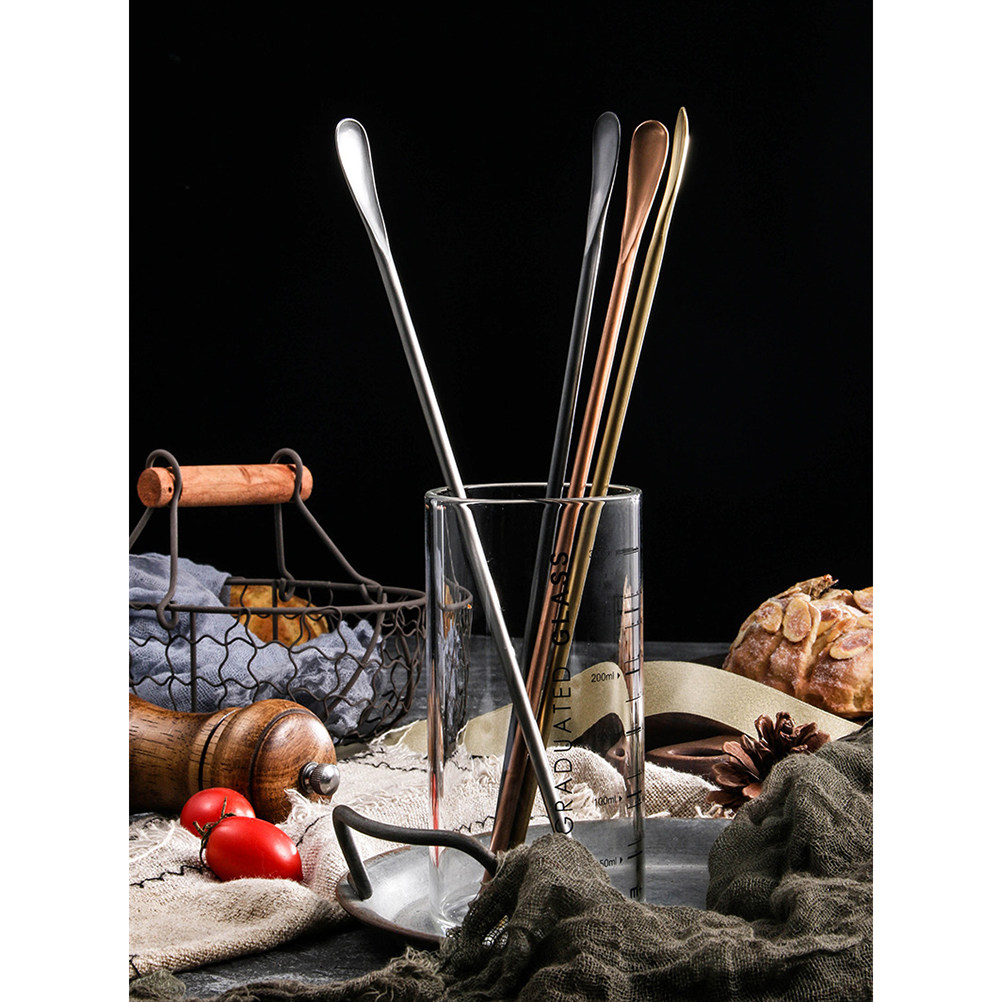 2Pcs Stainless Steel Cocktail  - Bar Spoon Twisted recension och pris