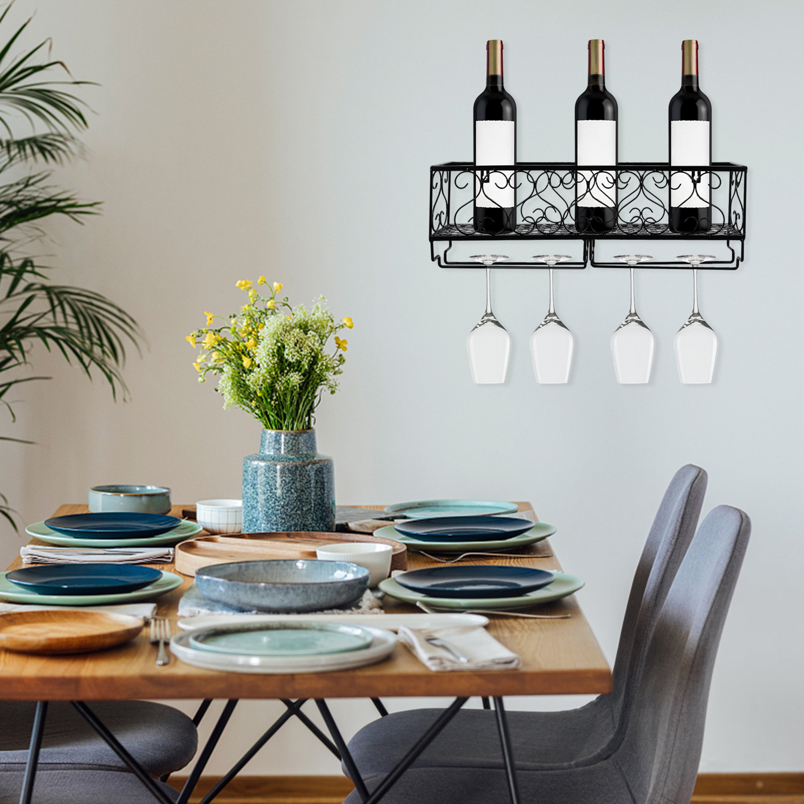1Pcs Wall Mount Wine Bottle Ra - Home Bar Setup recension och pris