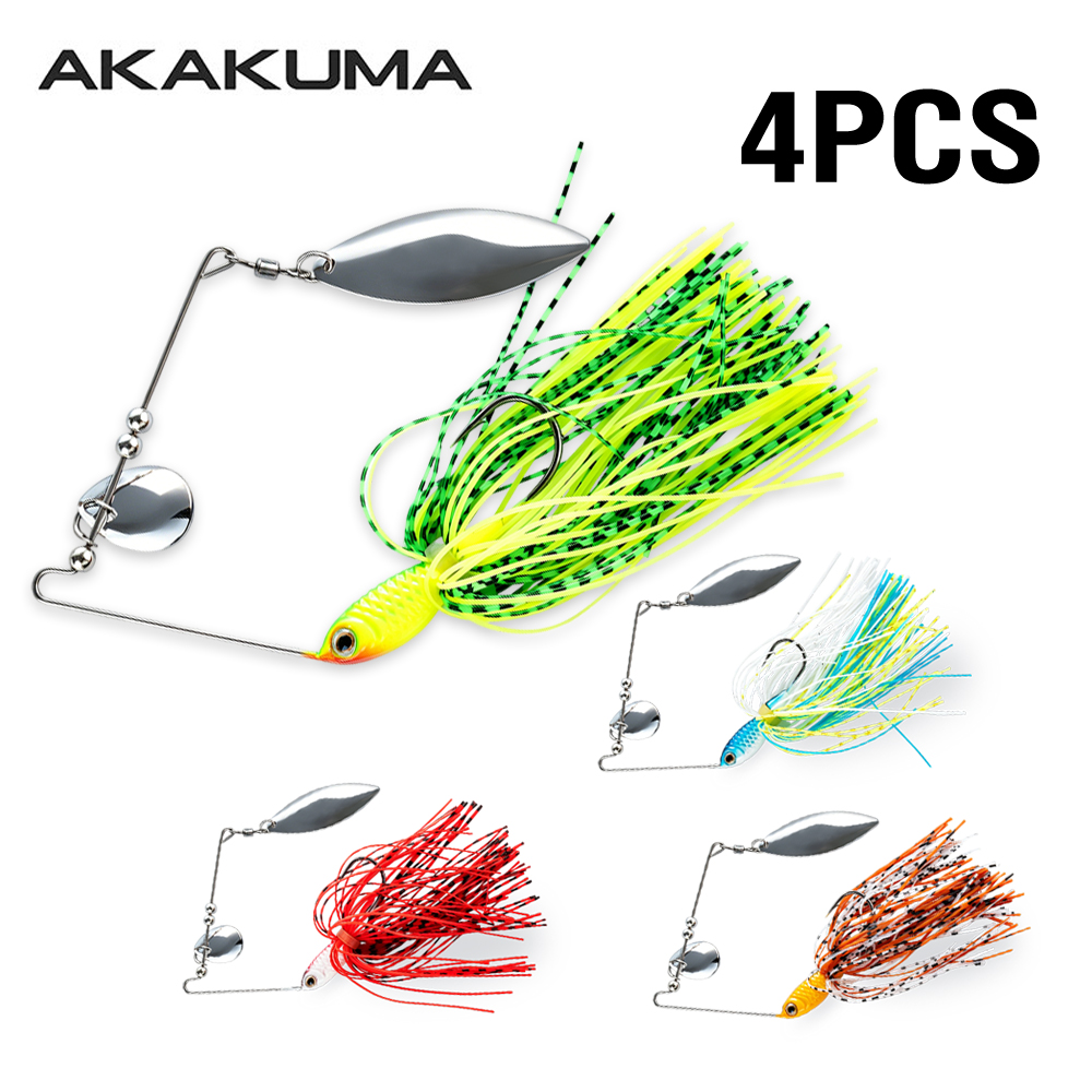 4pcs 18g Spinnerbait Fishing L - Jigger Double Sided recension och pris