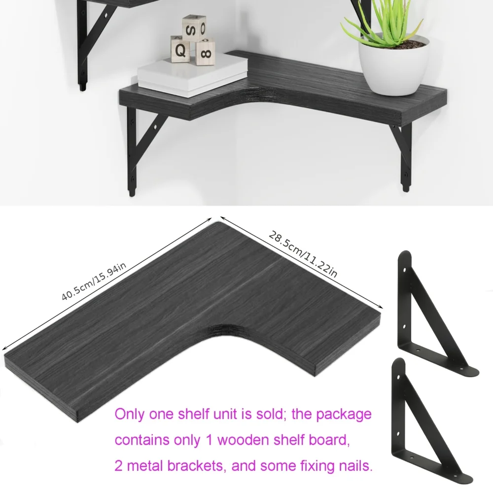 Natural Wood Grain Floating Sh - Home Bar Shelf recension och pris