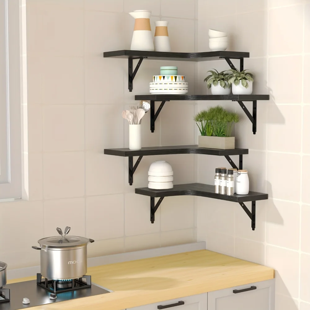 Natural Wood Grain Floating Sh - Home Bar Shelf recension och pris
