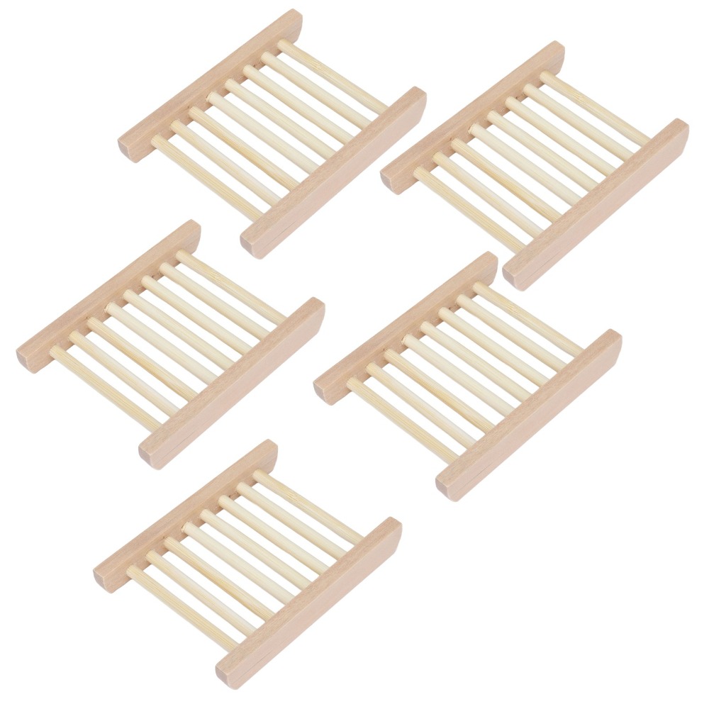 5 PCS Natural Wood Soap Dish S - Home Bar Supplies recension och pris