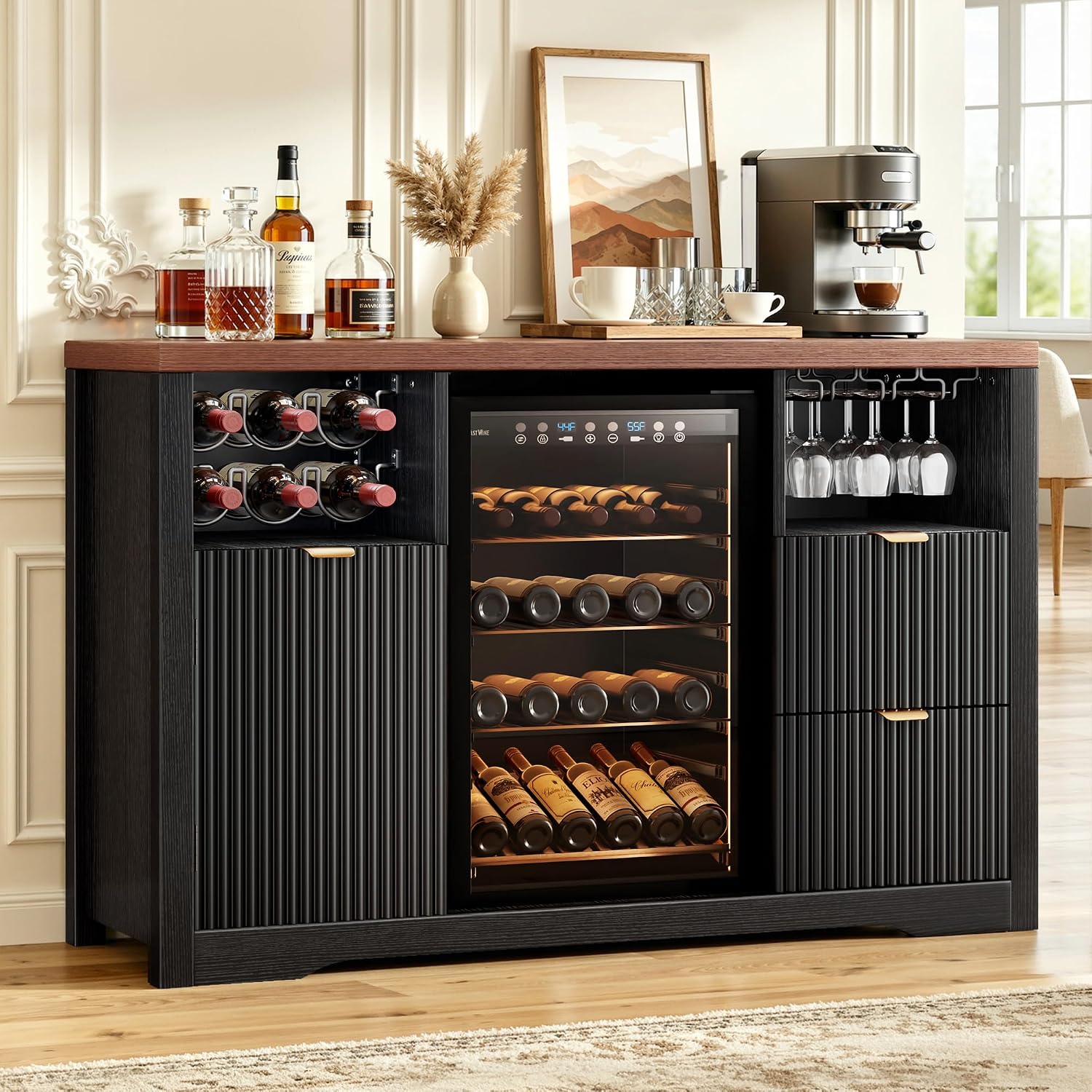 Coffee Bar Cabinet with Mini F - Home Bar And Fridge recension och pris