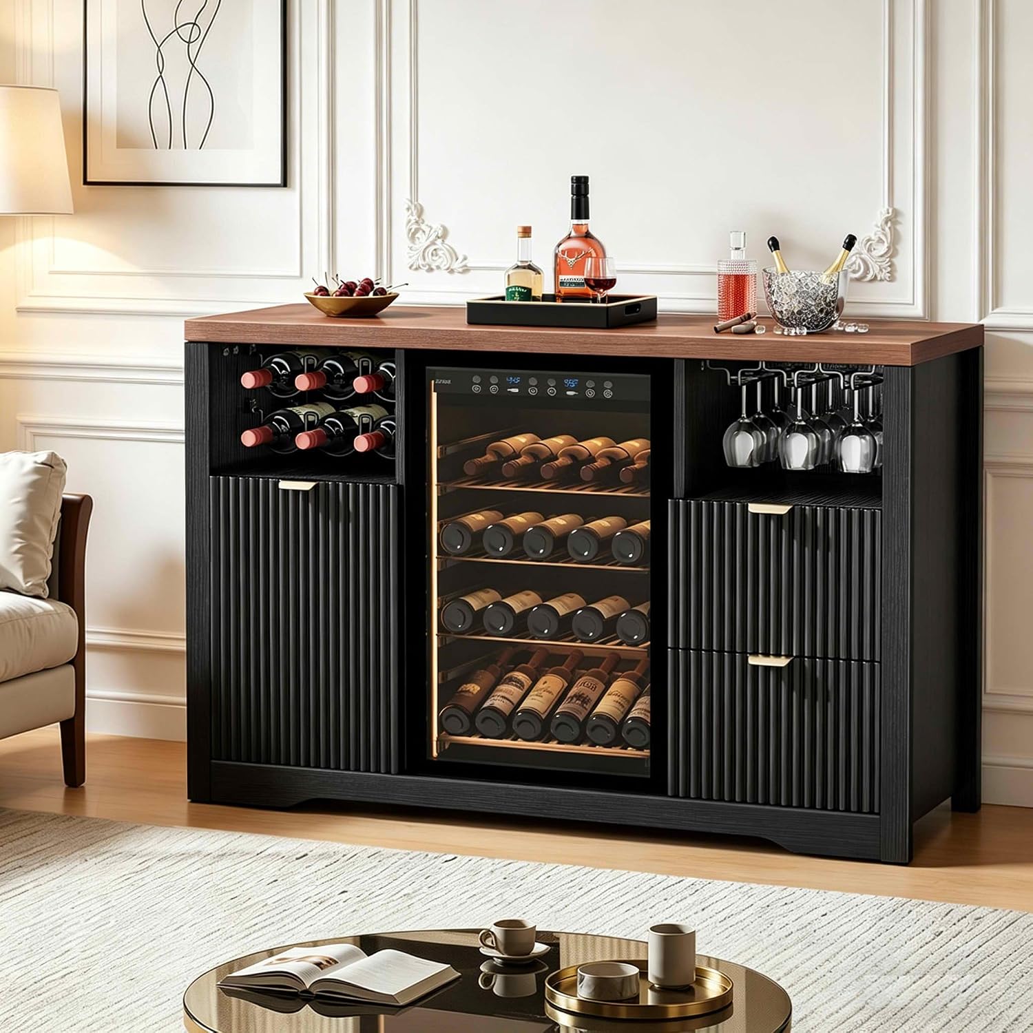 Coffee Bar Cabinet with Mini F - Home Bar And Fridge recension och pris