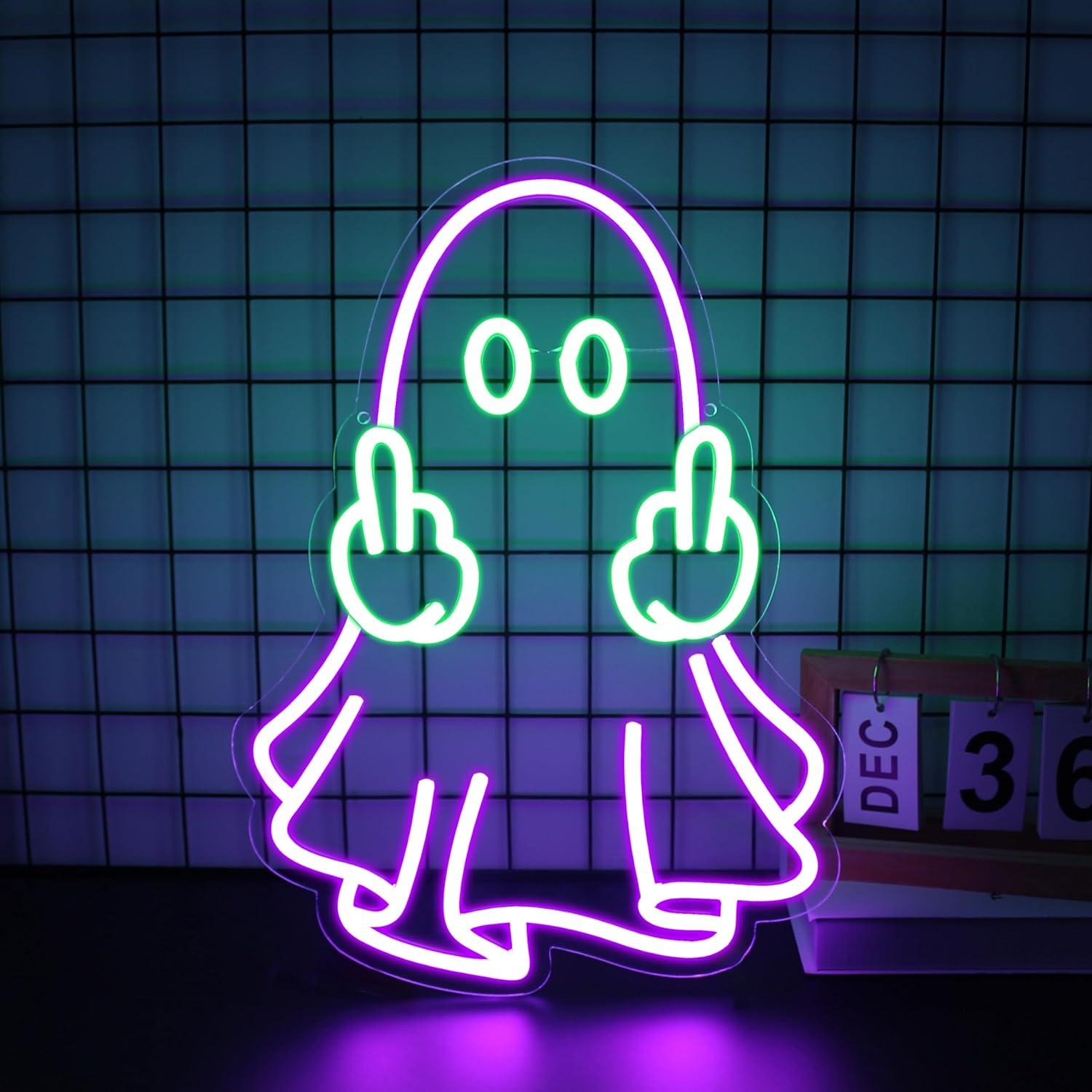Ghost Neon Sign USB Powered LE - Home Bar Signs recension och pris