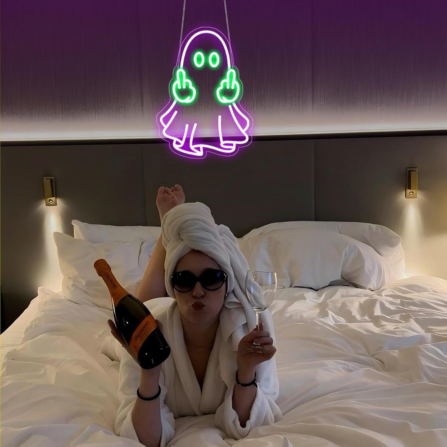 Ghost Neon Sign USB Powered LE - Home Bar Signs recension och pris