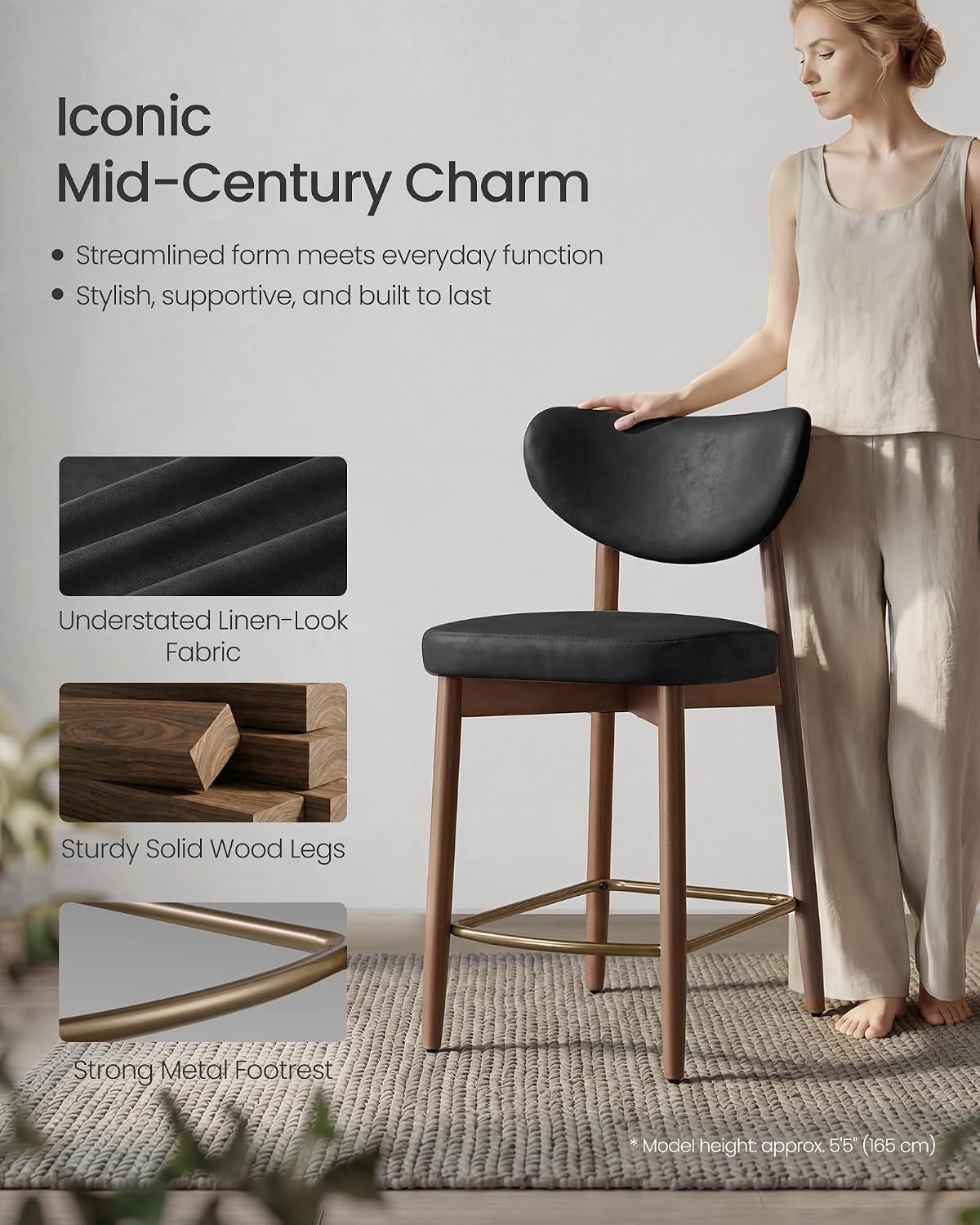 Mid Century Modern Wooden Bar  - Home Bar Seating recension och pris