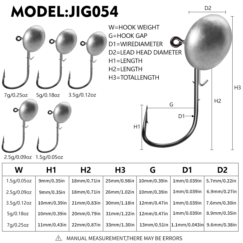 Sunlure 10PCS/Box Oval Lead Ji - Jigger Double Sided recension och pris