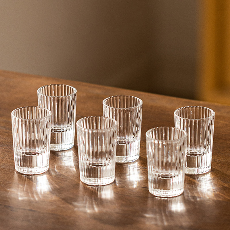 6pcs Set 20ml Striped Foreign  - Old Fashioned Glass recension och pris