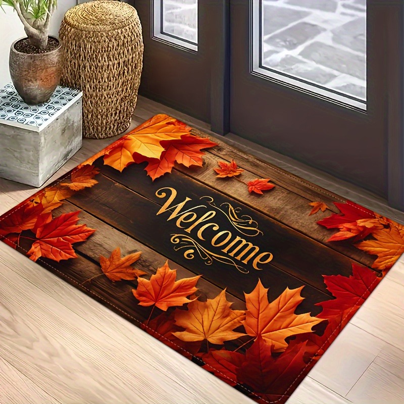Autumn Maple Leaf Welcome Door - Home Bar Sink recension och pris