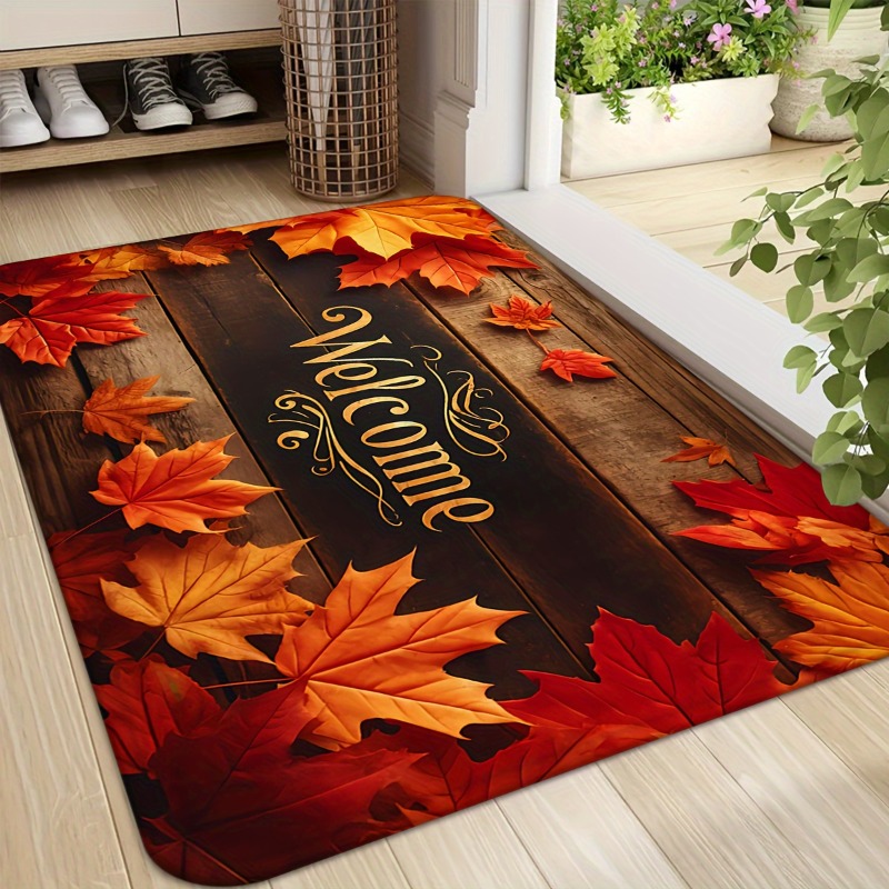 Autumn Maple Leaf Welcome Door - Home Bar Sink recension och pris