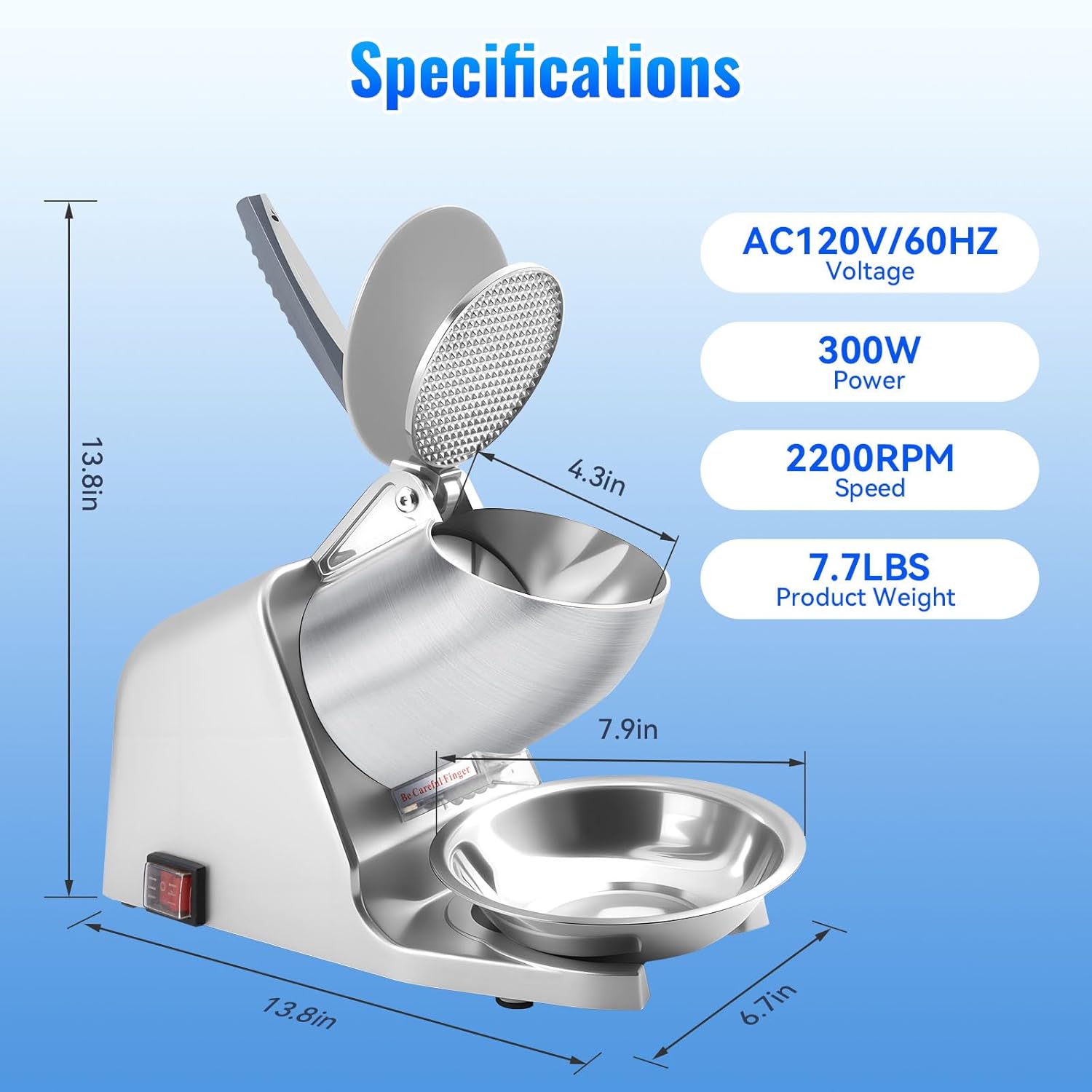 186lbs/h Dual Blade Ice Shaver - Ice Pick Pick recension och pris