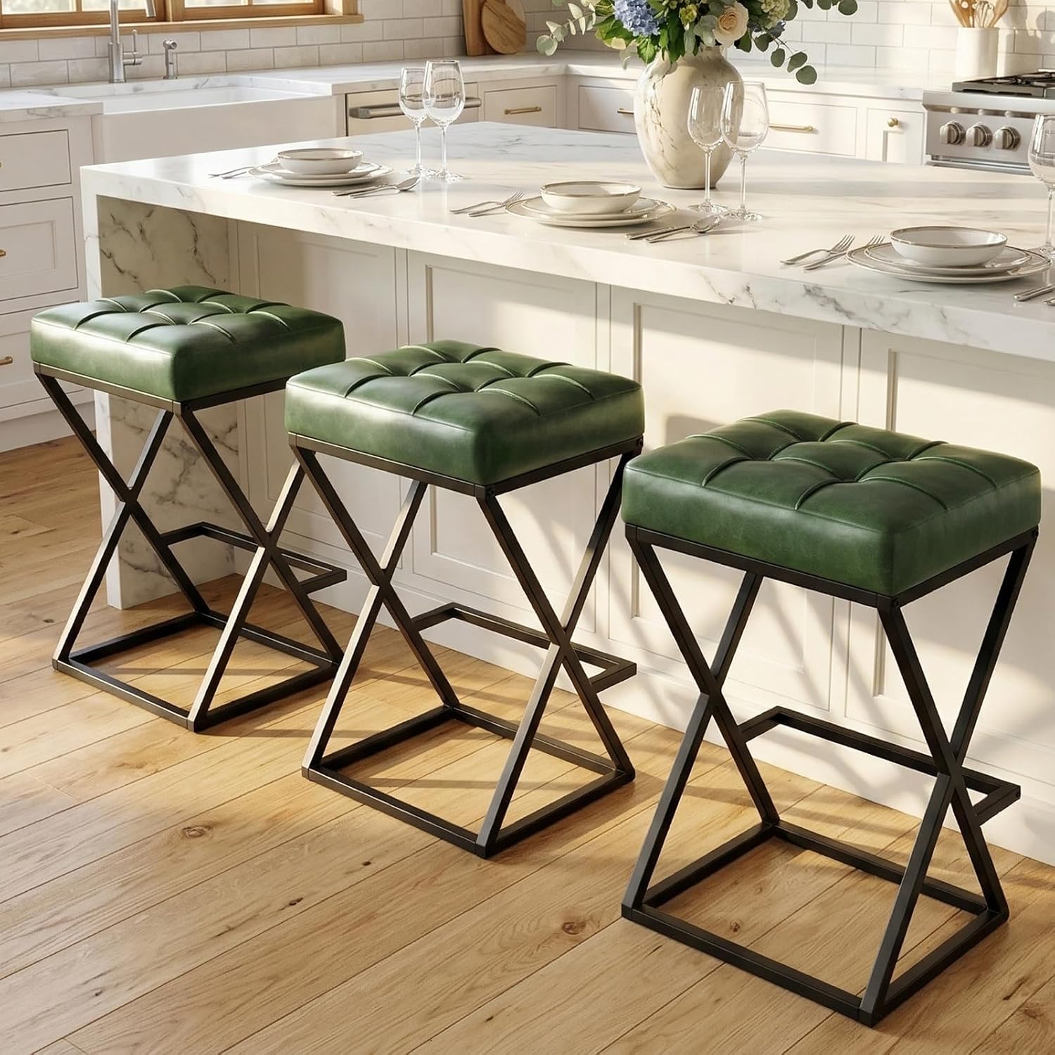 Modern Swivel Bar Stools Set O - Home Bar Seating recension och pris