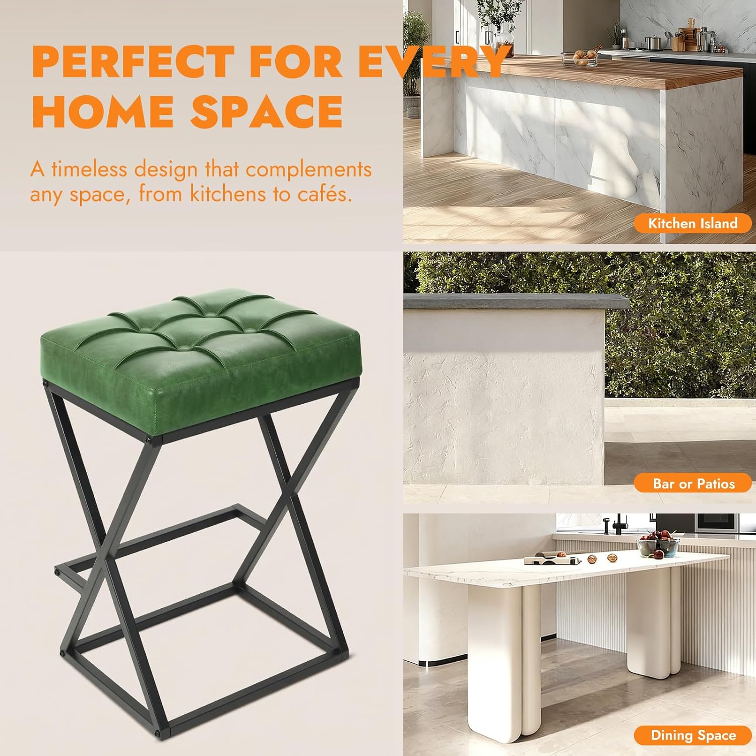 Modern Swivel Bar Stools Set O - Home Bar Seating recension och pris