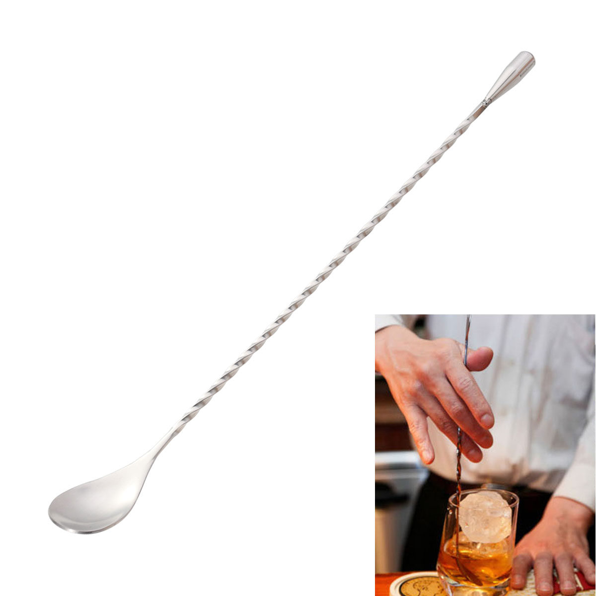 304 Stainless Steel Twisted Ba - Bar Spoon Twisted recension och pris