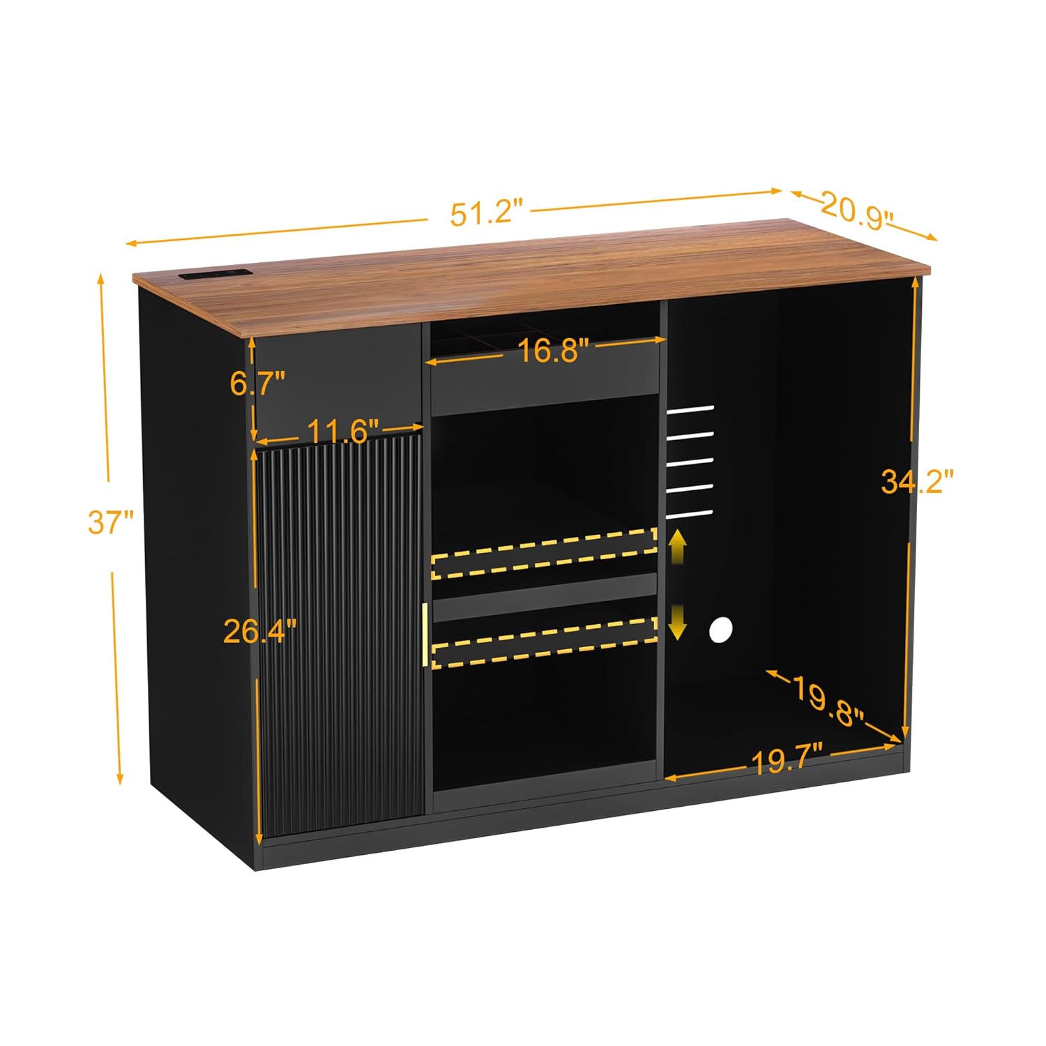 Snack Bar Cabinet with Fridge  - Home Bar And Fridge recension och pris