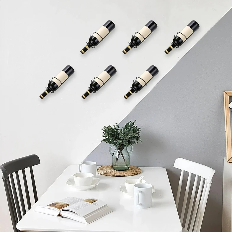 Pack Of 6 Wall Mounted Wine Ra - Home Bar Setup recension och pris