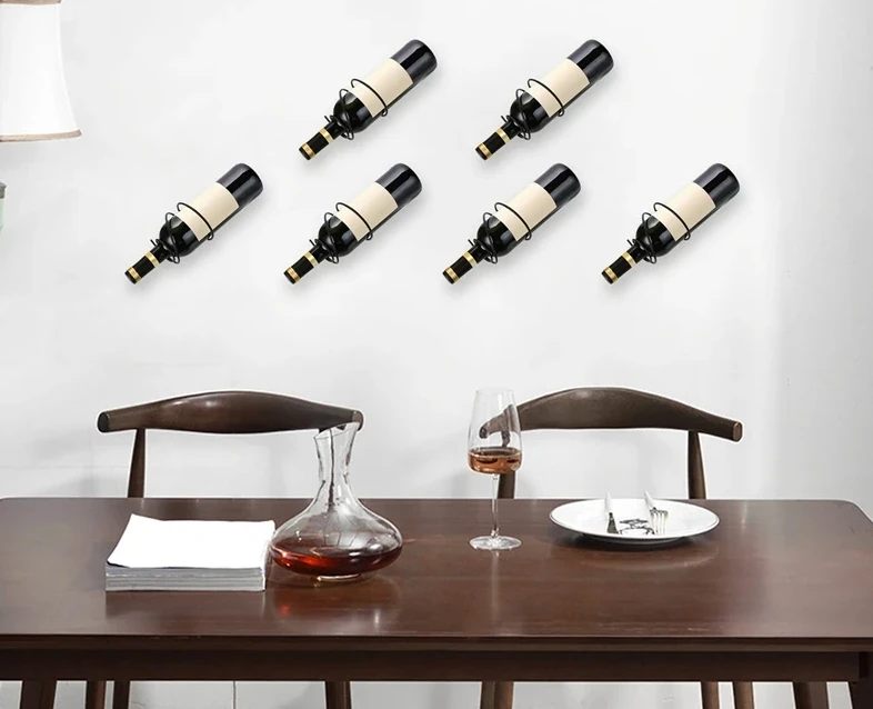 Pack Of 6 Wall Mounted Wine Ra - Home Bar Setup recension och pris