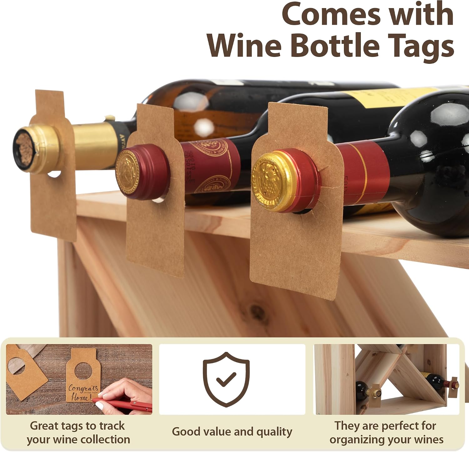 96 Bottle Wine Rack Countertop - Home Bar Shelf recension och pris