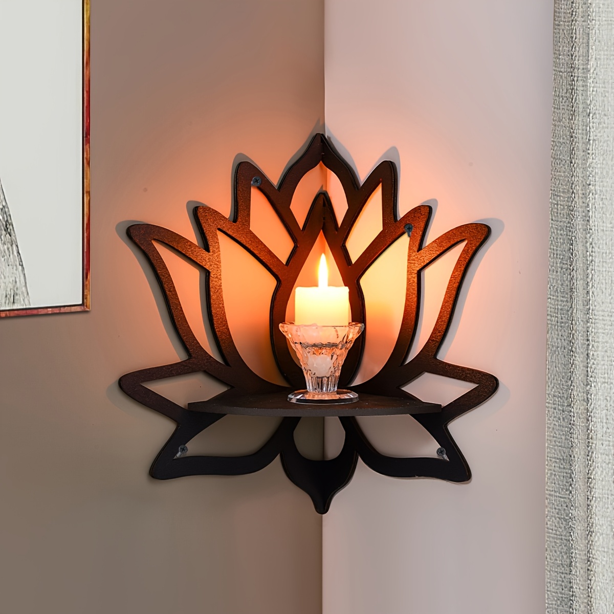 Lotus Corner Floating Shelf, H - Home Bar Shelf recension och pris