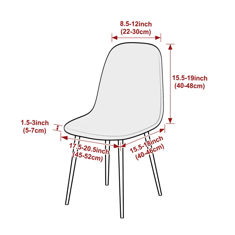1PC Jacqaurd Shell Chair Cover - Home Bar Seating recension och pris