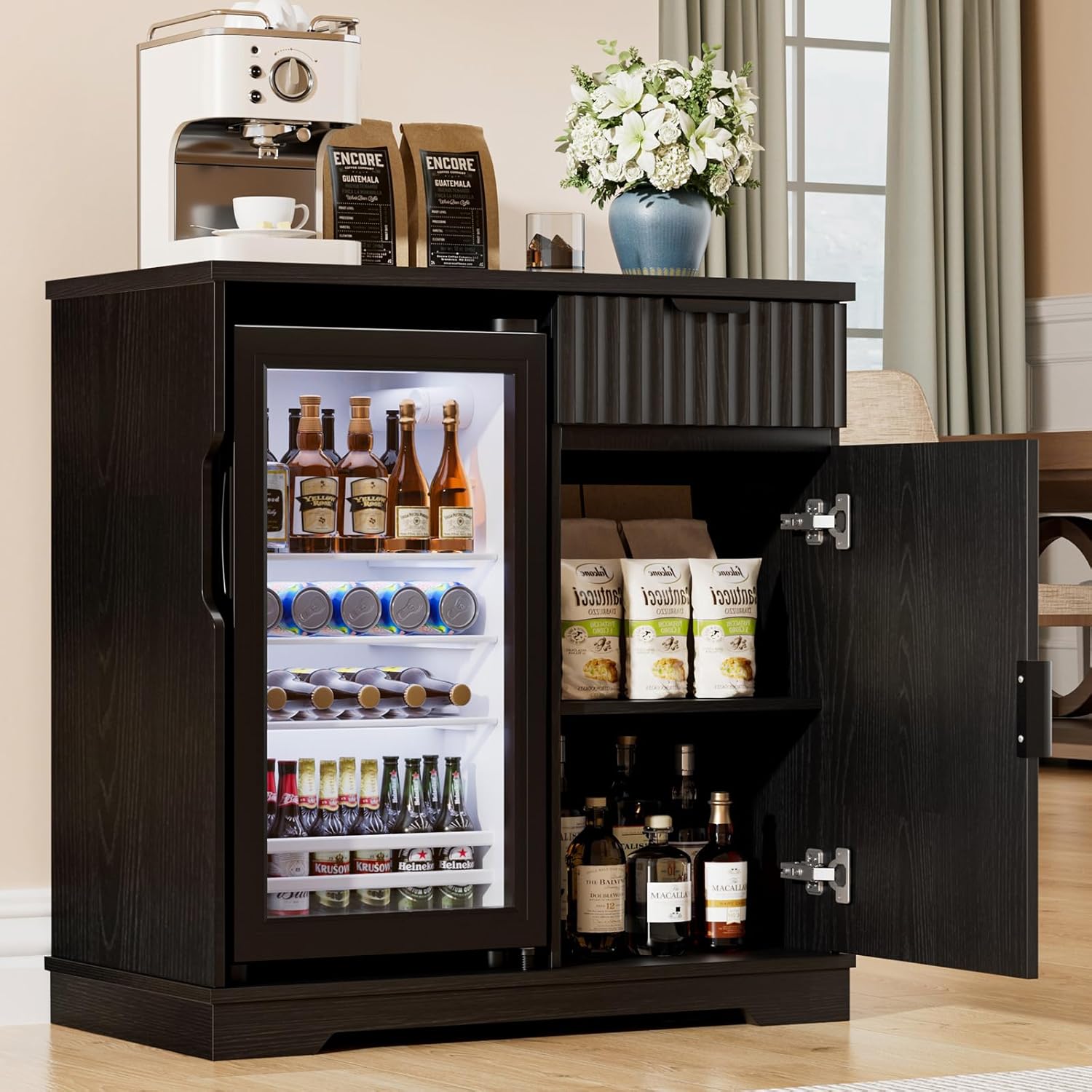 Fluted Mini Fridge Cabinet (Fr - Home Bar And Fridge recension och pris