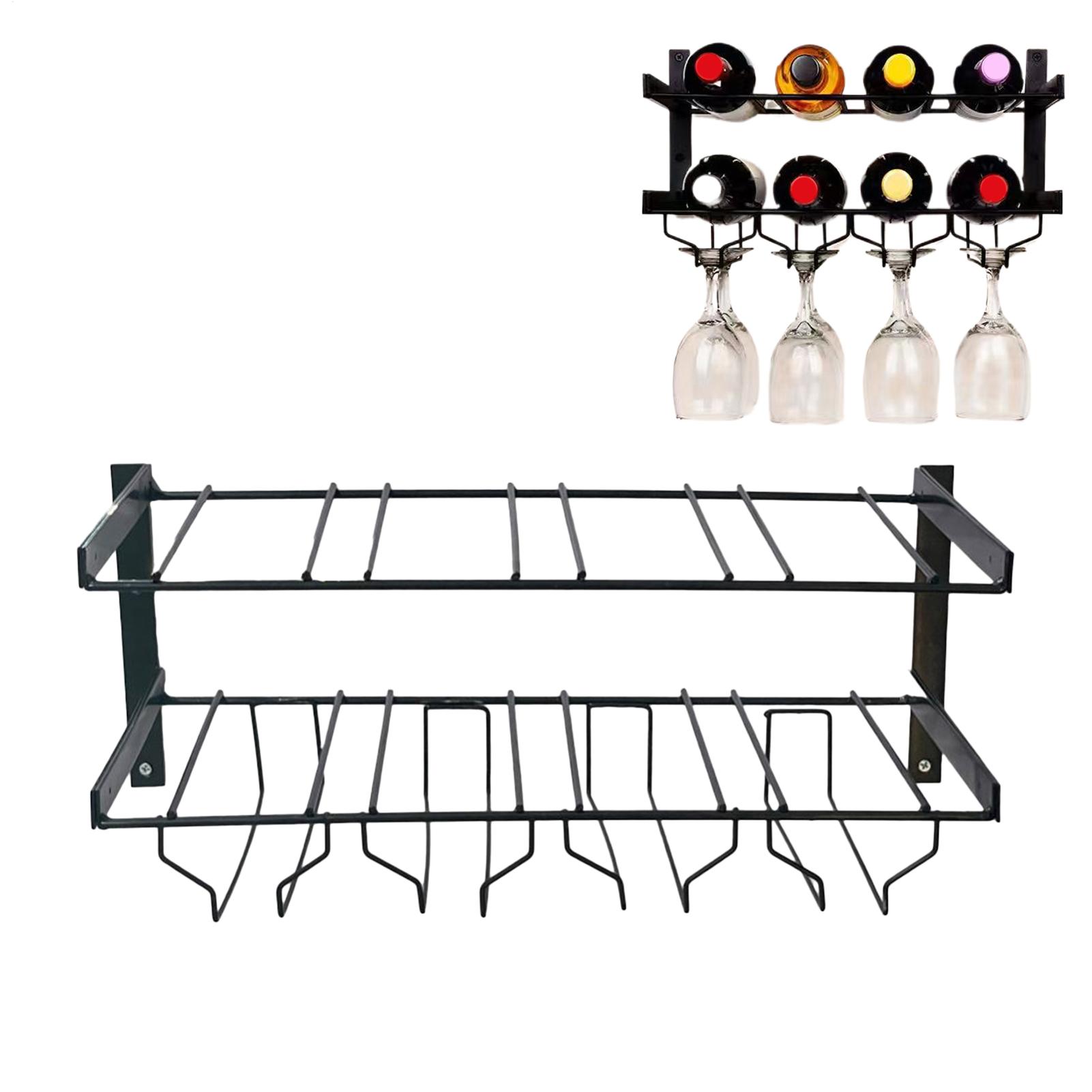 Wall Mounted Wine Rack Double- - Home Bar Setup recension och pris