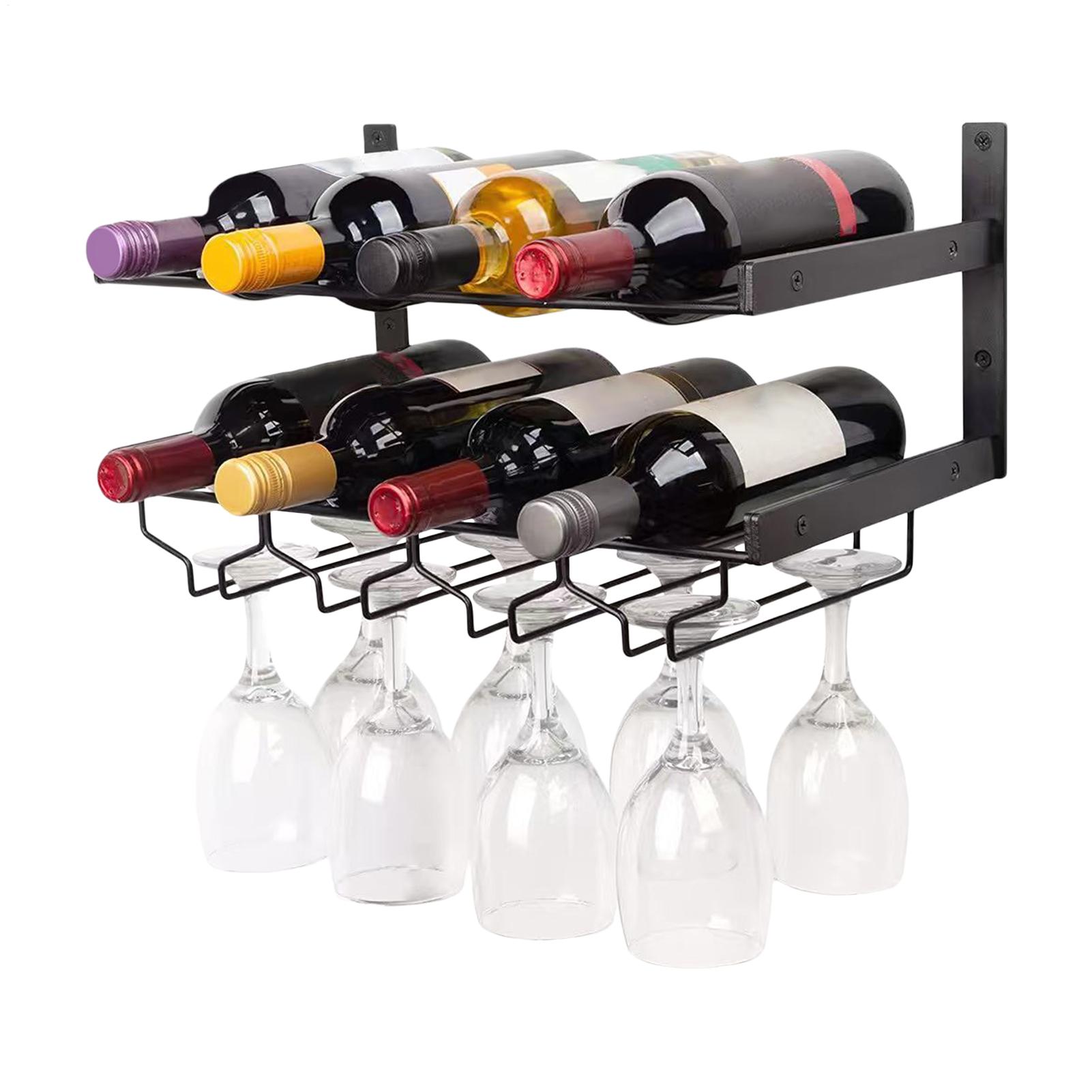 Wall Mounted Wine Rack Double- - Home Bar Setup recension och pris