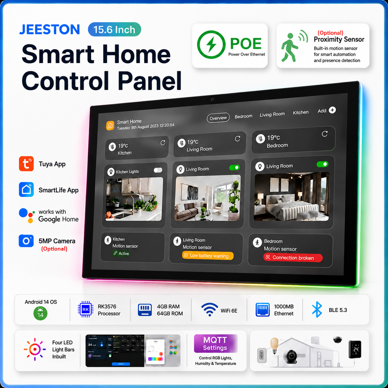 15.6 Inch InWall Smart Home Co - Home Bar Android recension och pris